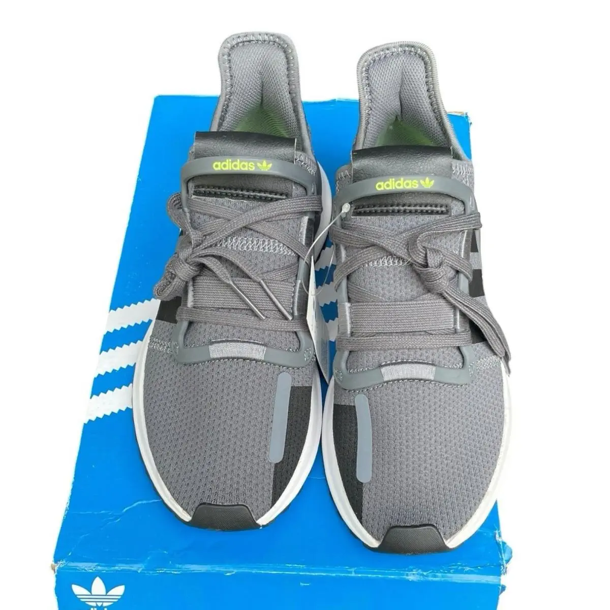Adidas shoes - Adidas Originals U_Path Run J (EE73473) - EE7343 - Gray/Black/White/Neon Yellow 1