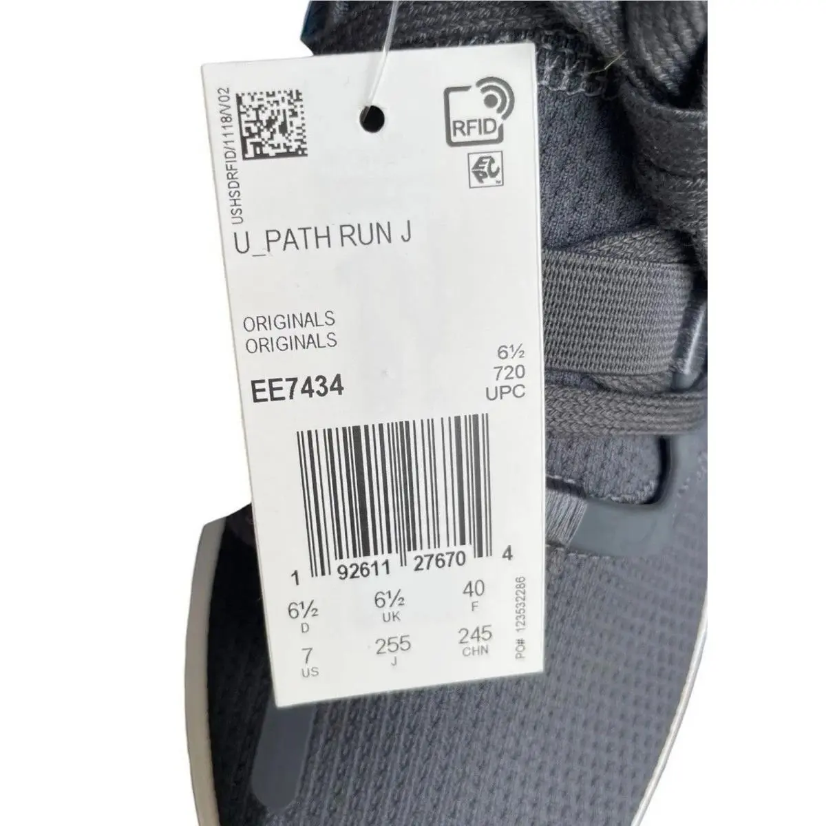 Adidas shoes - Adidas Originals U_Path Run J (EE73473) - EE7343 - Gray/Black/White/Neon Yellow 5