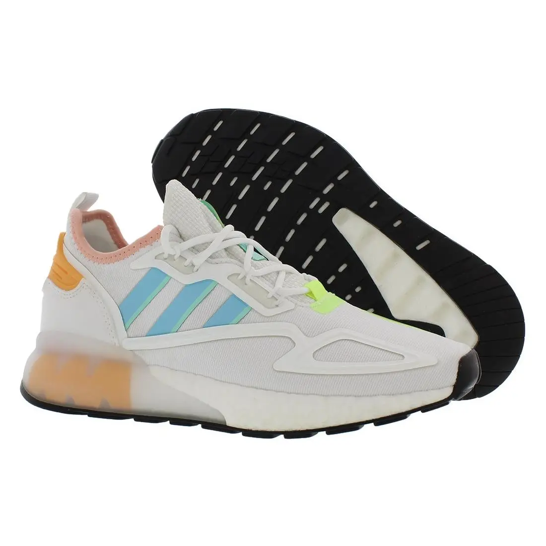 Adidas ZX 2K Boost Womens Shoes Size 8 Color: Core White/hazy Sky/glow Pink