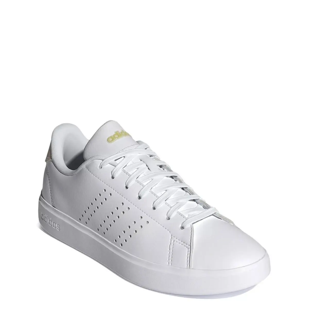 Adidas Women`s Advantage 2.0 Sneaker White/putty Mauve/gold Metallic-sz 8