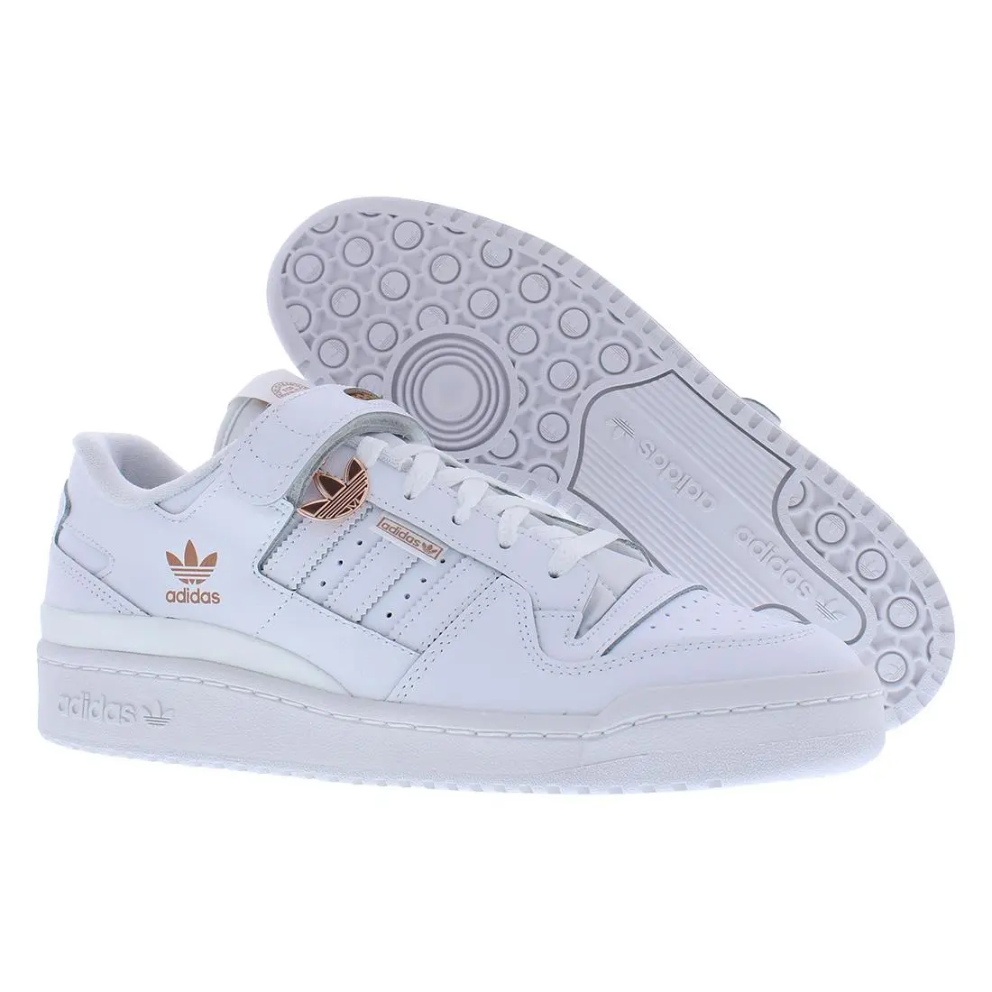 Adidas Forum Low Womens Shoes Size 11 Color: Footwear White/footwear - Footwear White/Footwear White/Rose Gold Metallic, Main: White