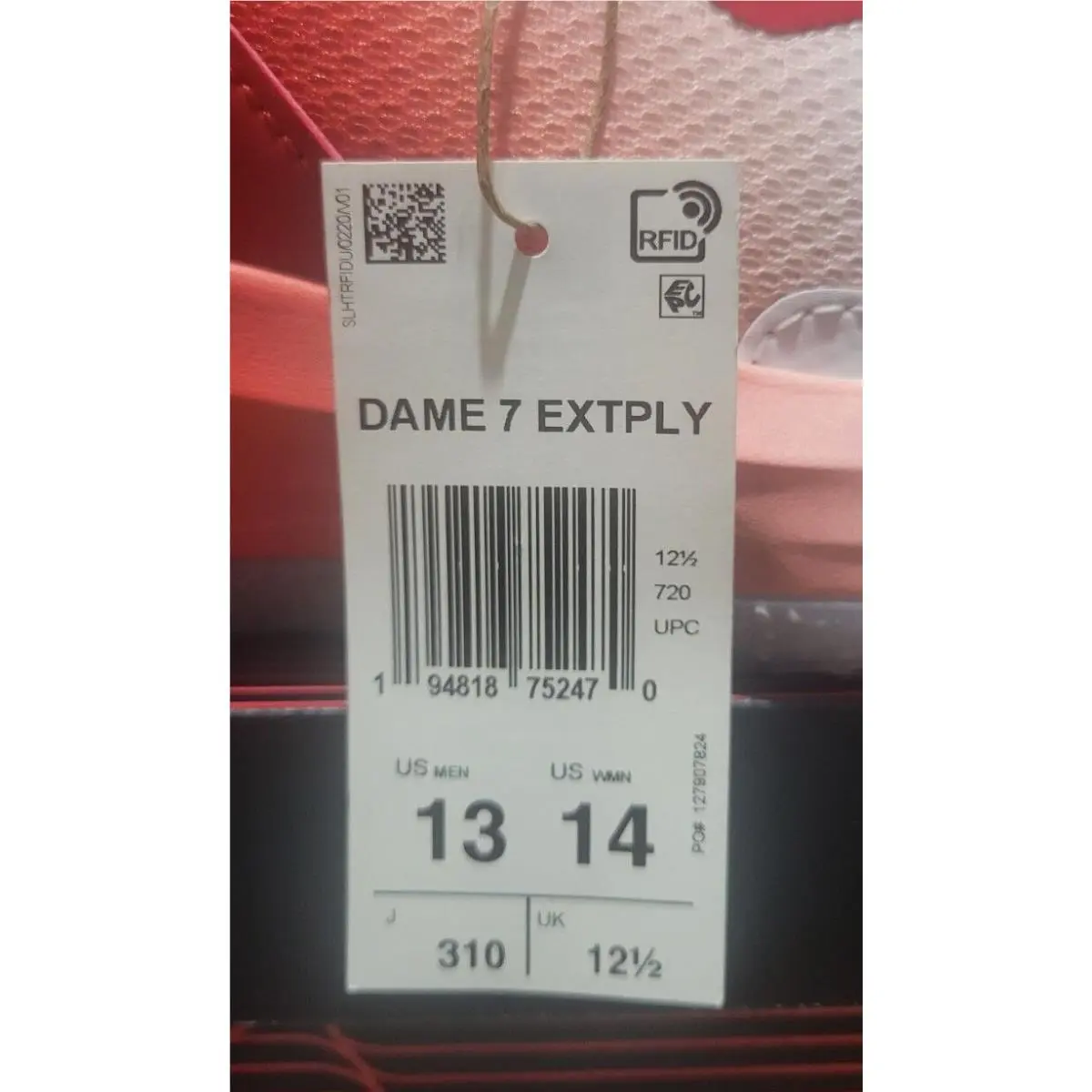Adidas shoes - adidas Dame 7 EXTPLY Play - White/Scarlet/Black (UPC: 194818752470) 8