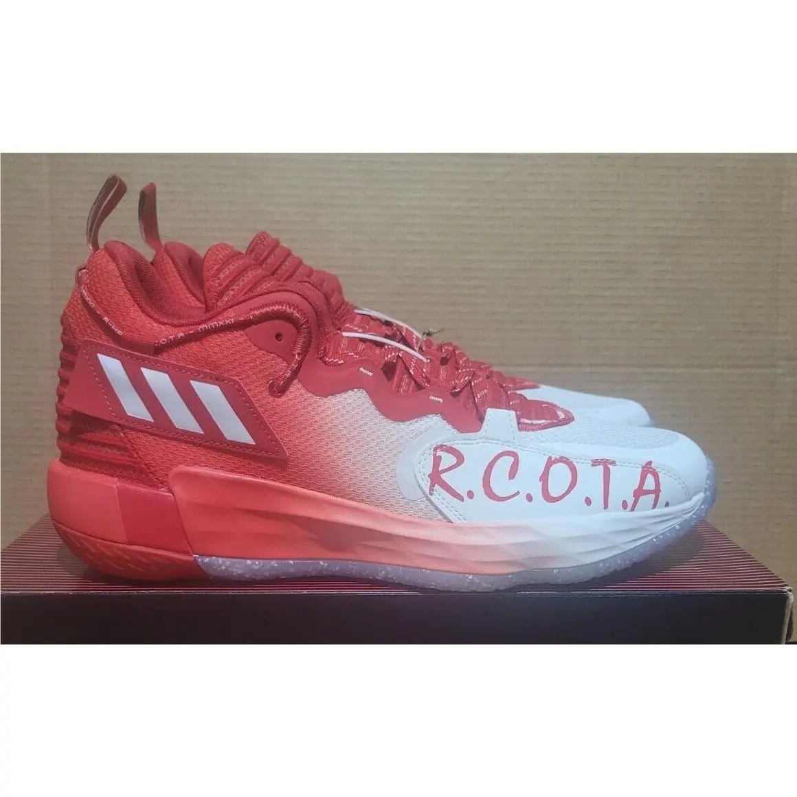 Adidas shoes - adidas Dame 7 EXTPLY Play - White/Scarlet/Black (UPC: 194818752470) 1