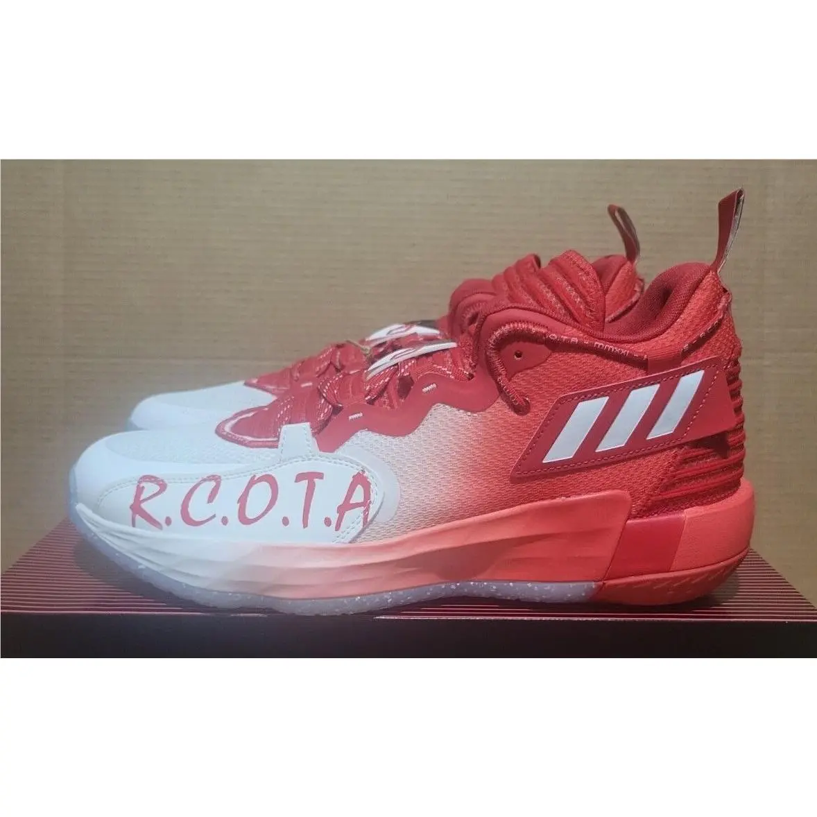 Adidas shoes - adidas Dame 7 EXTPLY Play - White/Scarlet/Black (UPC: 194818752470) 3