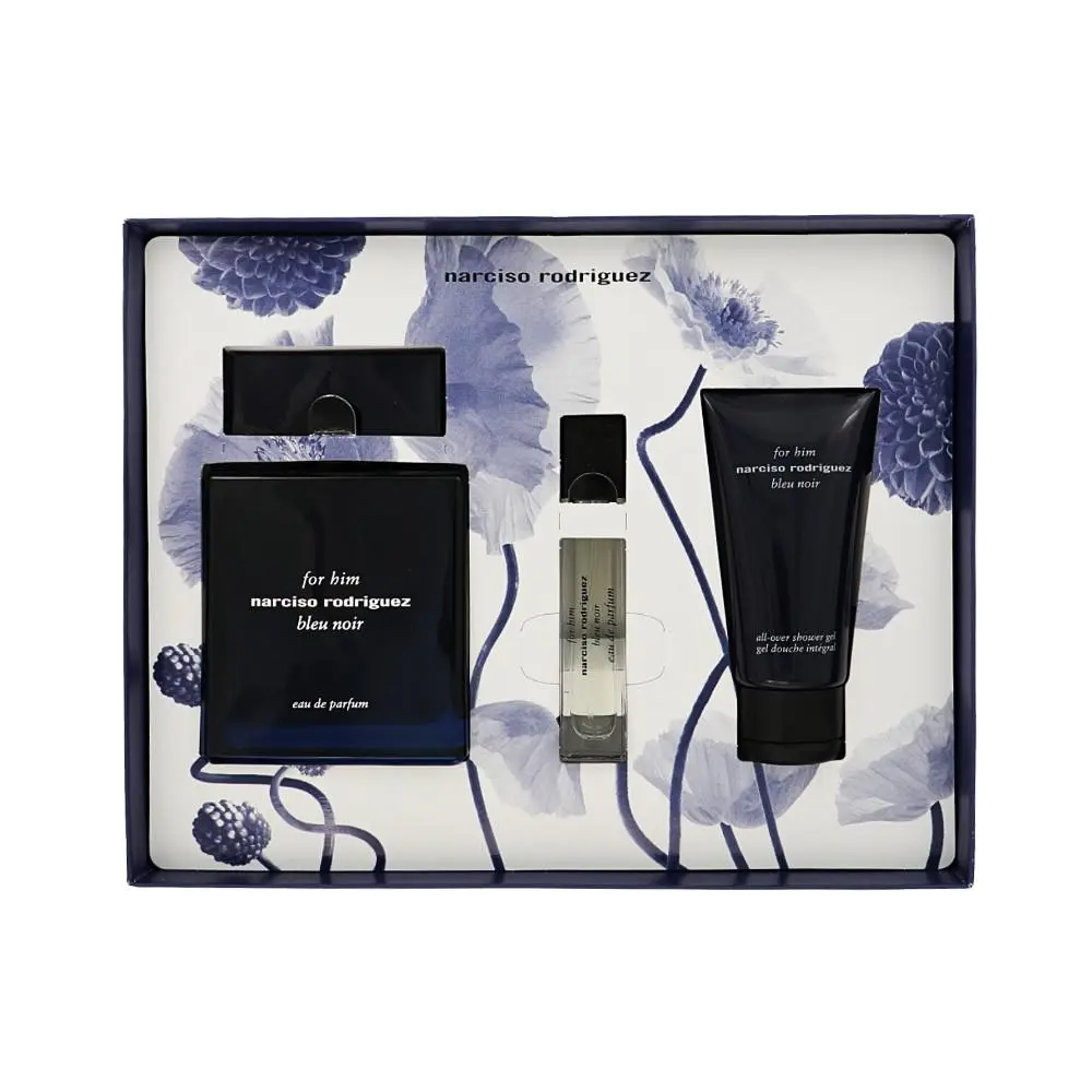 Narciso Rodriguez Bleu Noir by Narciso Rodriguez Gift Set For Men 3 Piece Set