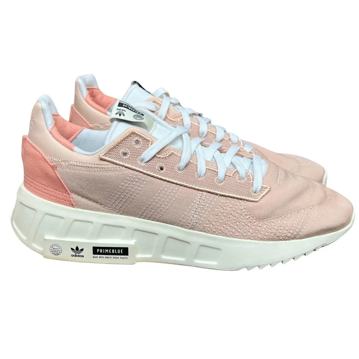 Adidas Sneakers Womens 11 Pink Geodiver Sporty H04193 Pastel Spring Colorful