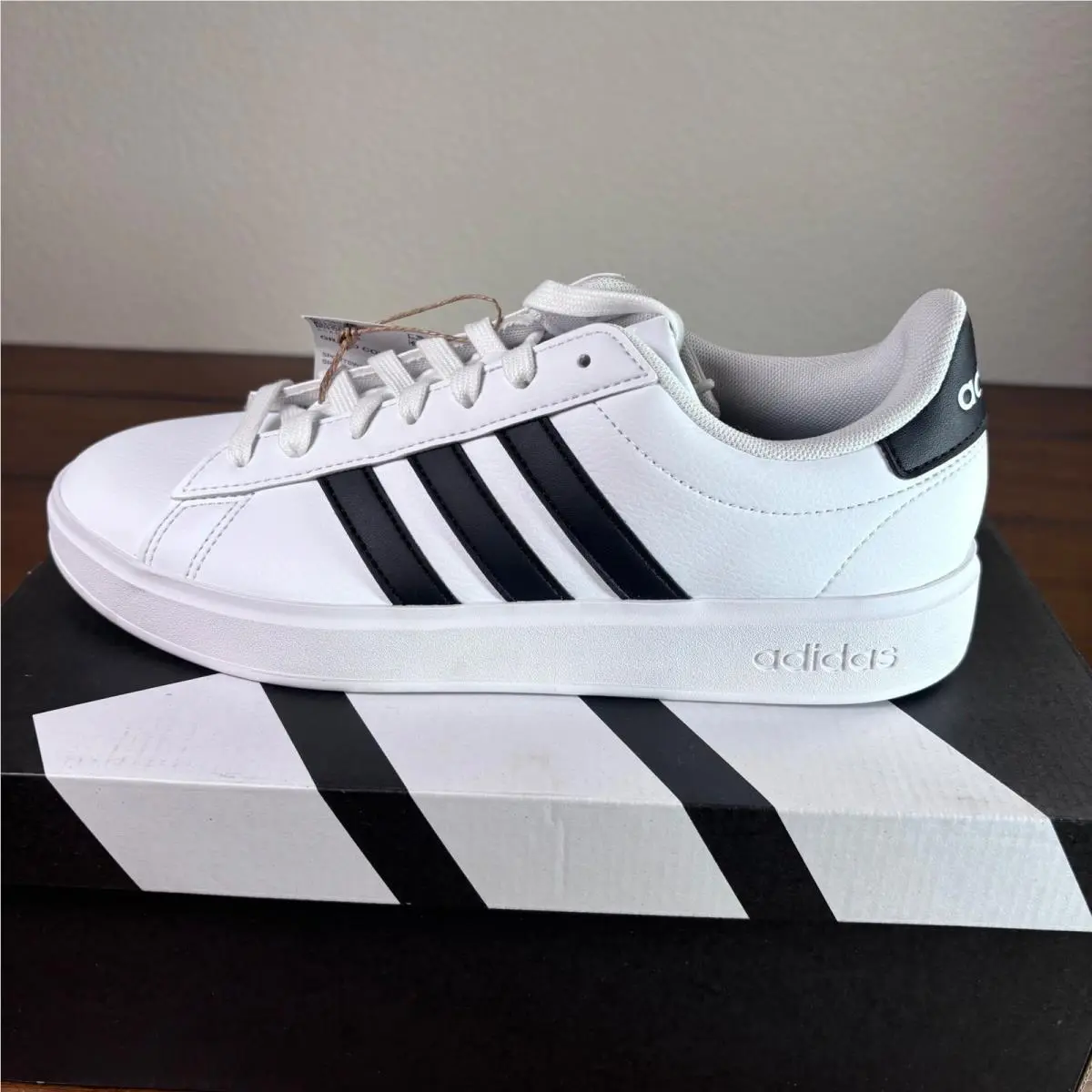 Grand Court 2.0 Mens 9 White Black GW9214 Sneakers by Adidas