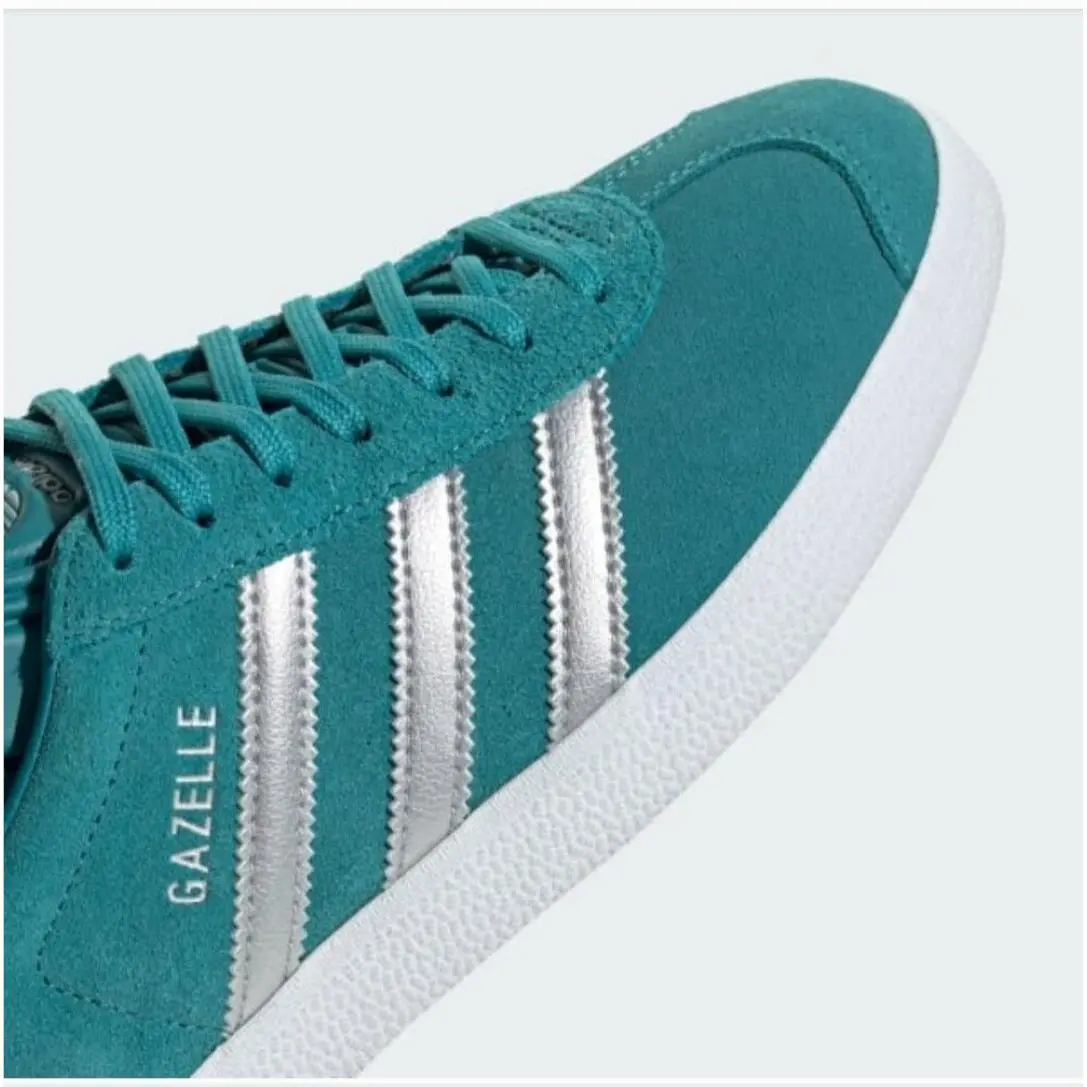 Adidas shoes - adidas Gazelle - Gazelle - Teal, White, Silver 3