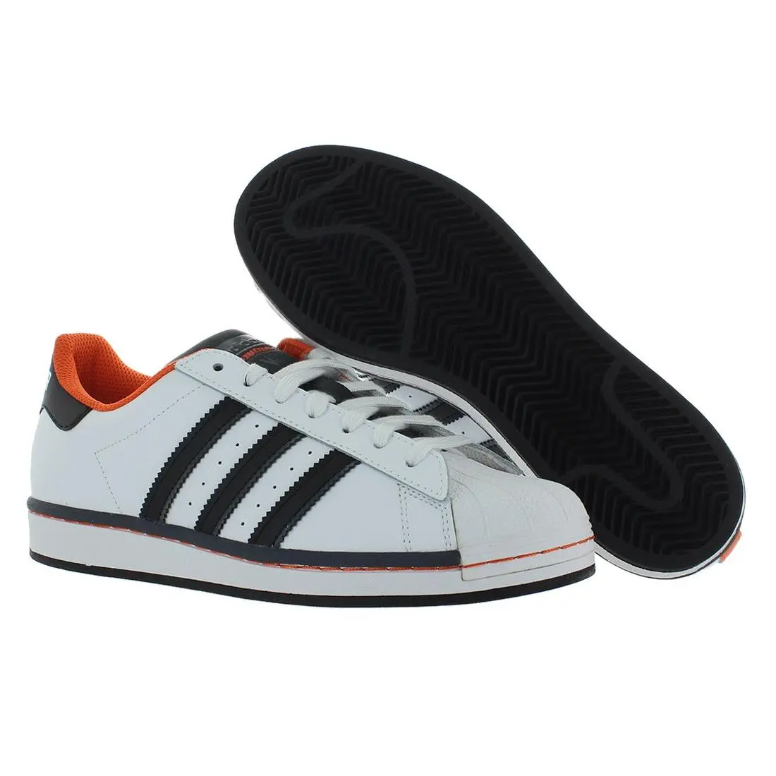 Adidas Superstar Mens Shoes Size 8 Color: Footwear Black/core Black/orange