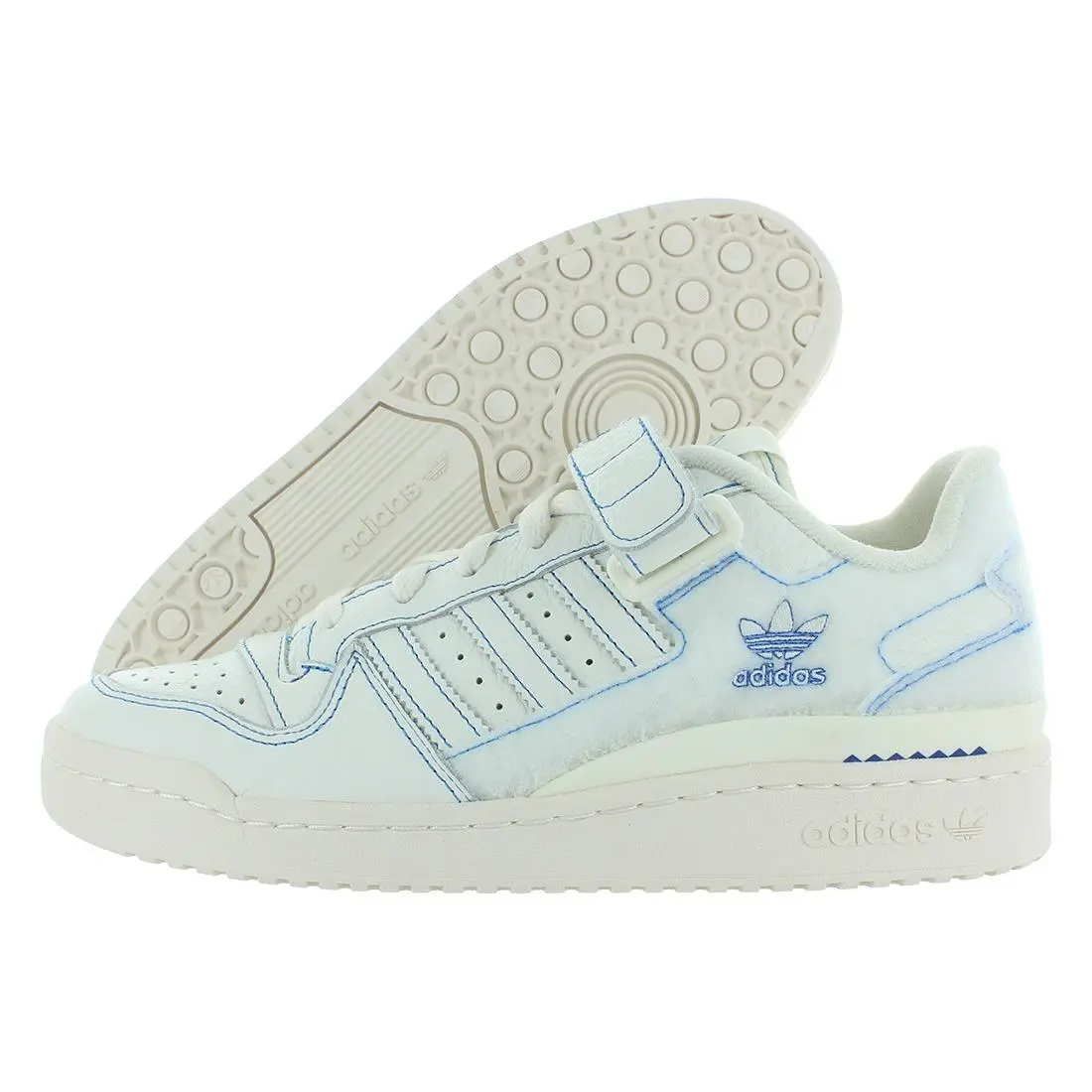 Adidas Forum Low Mens Shoes Size 8.5 Color: Off White/blue Bird