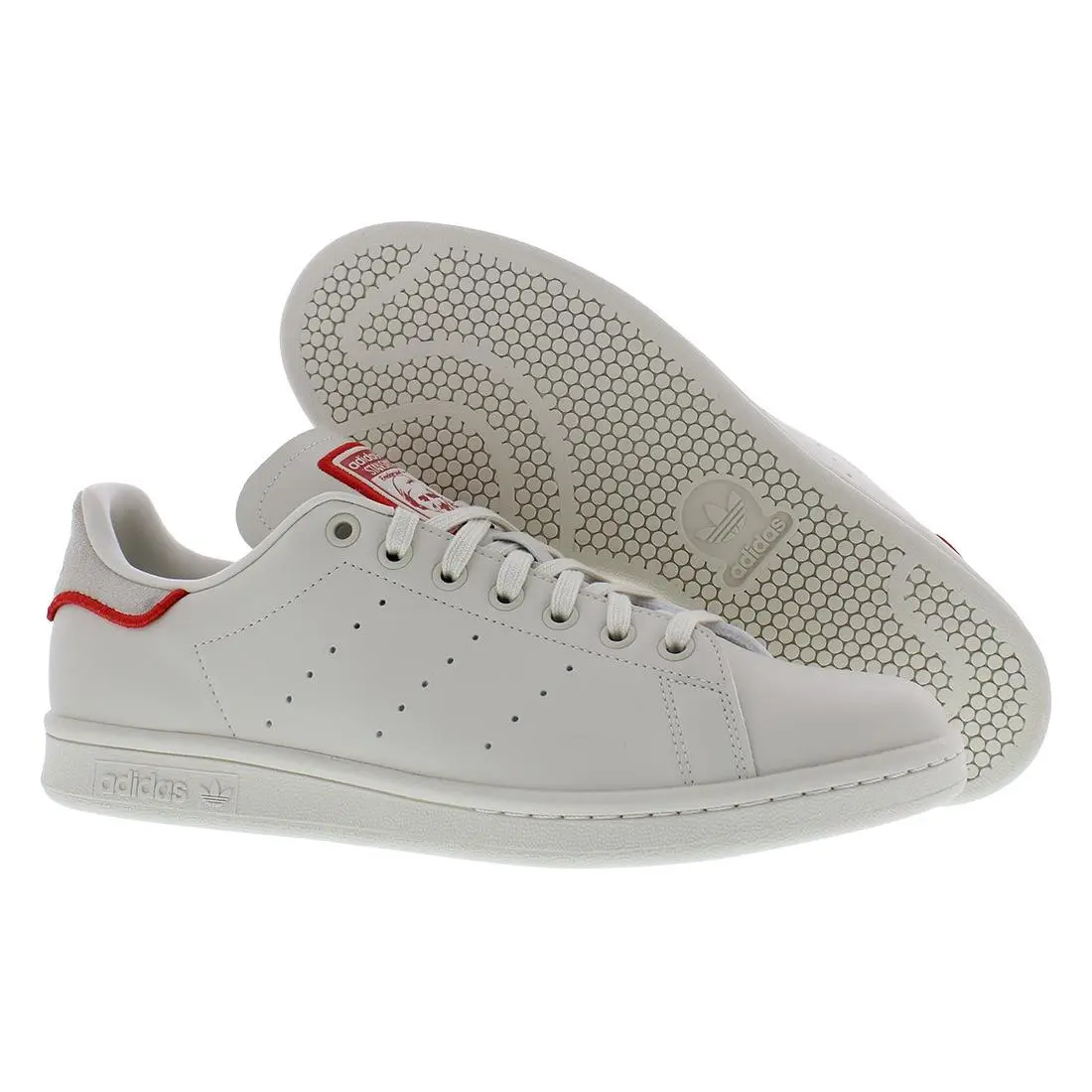 Adidas Stan Smith Mens Shoes Size 6 Color: Aluminium/collegiate Red/aluminium