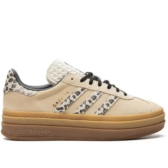 9W / 8M - Women`s Adidas Gazelle Bold Shoe `cream White` JI1370