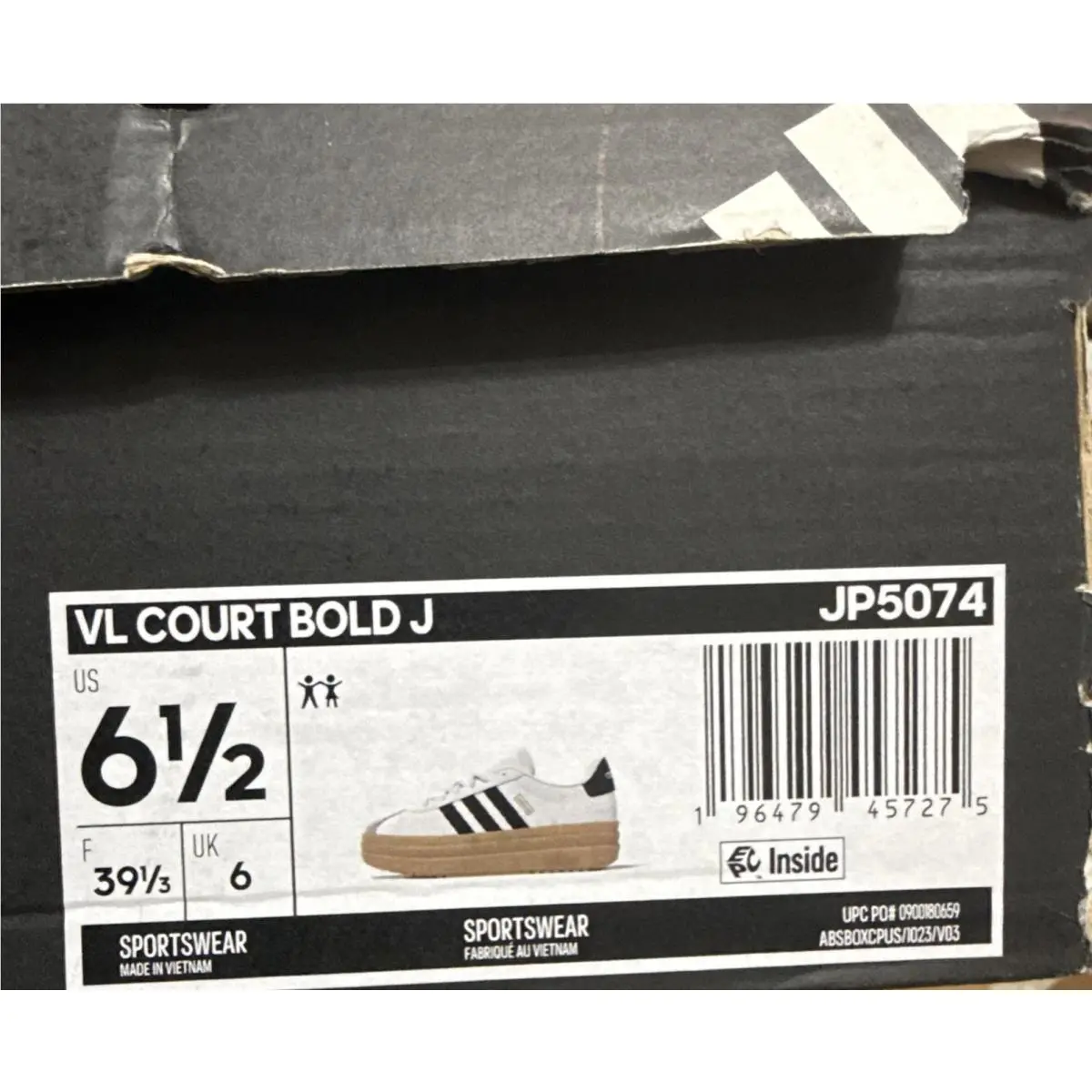 Adidas shoes - Adidas VL Court Bold - Court Bold - White (UPC: 0196479457275) 3