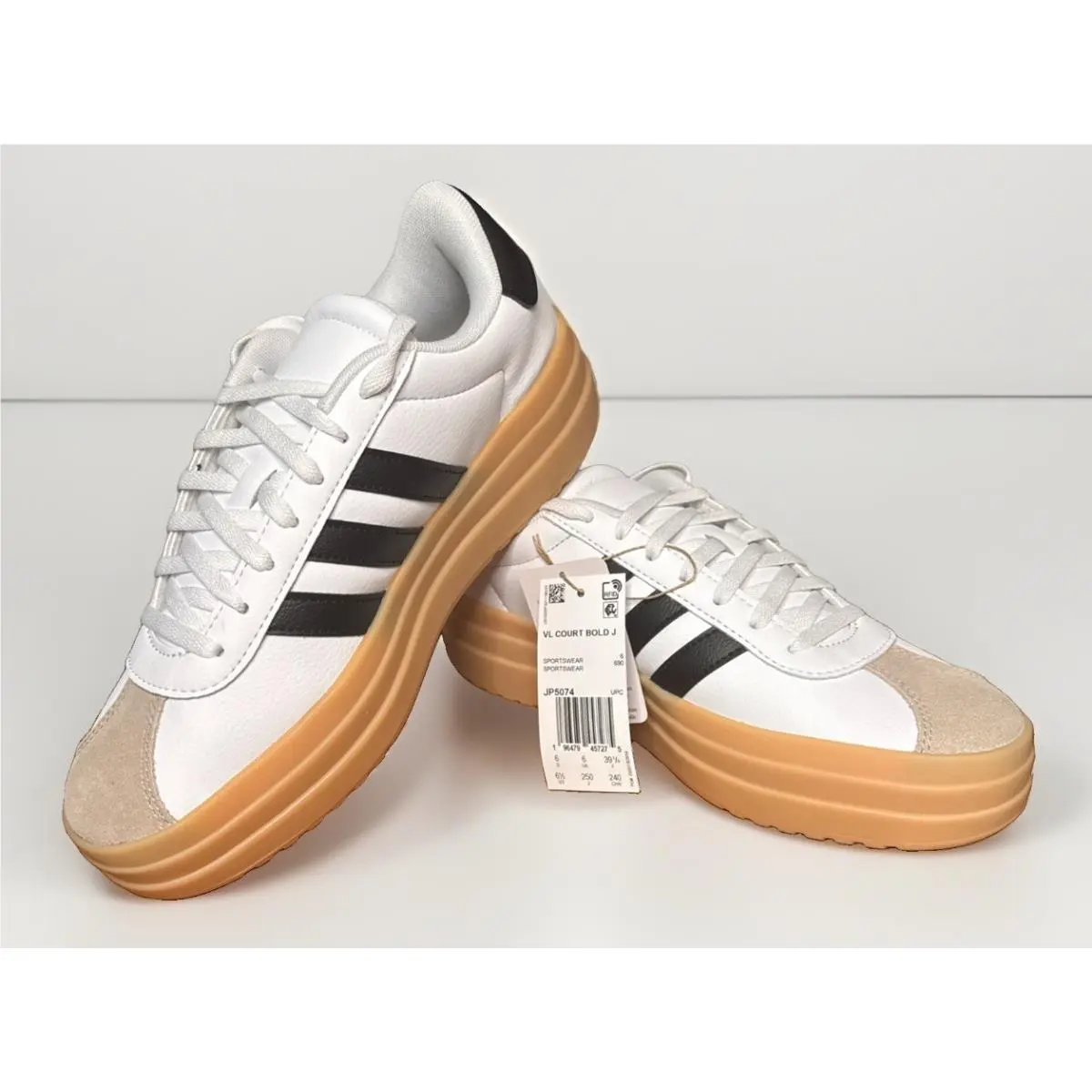 Adidas shoes - Adidas VL Court Bold - Court Bold - White (UPC: 0196479457275) 7