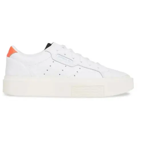Adidas Womens Size 7 White Sleek Super Sneakers D5798