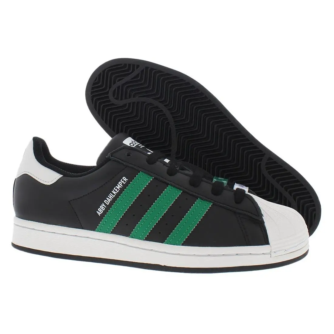 Adidas Superstar Leather Womens Shoes Size 5.5 Color: Core Black/bold - Core Black/Bold Green/Active Purple, Main: Black
