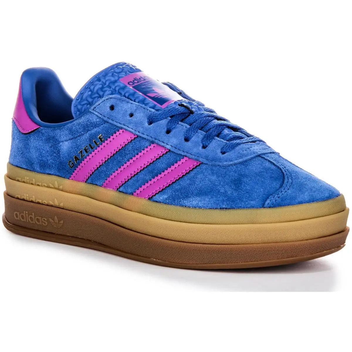 Adidas Gazelle Bold W Women`s Three Layers Q-pannel Gum Sole Trainers Blue US