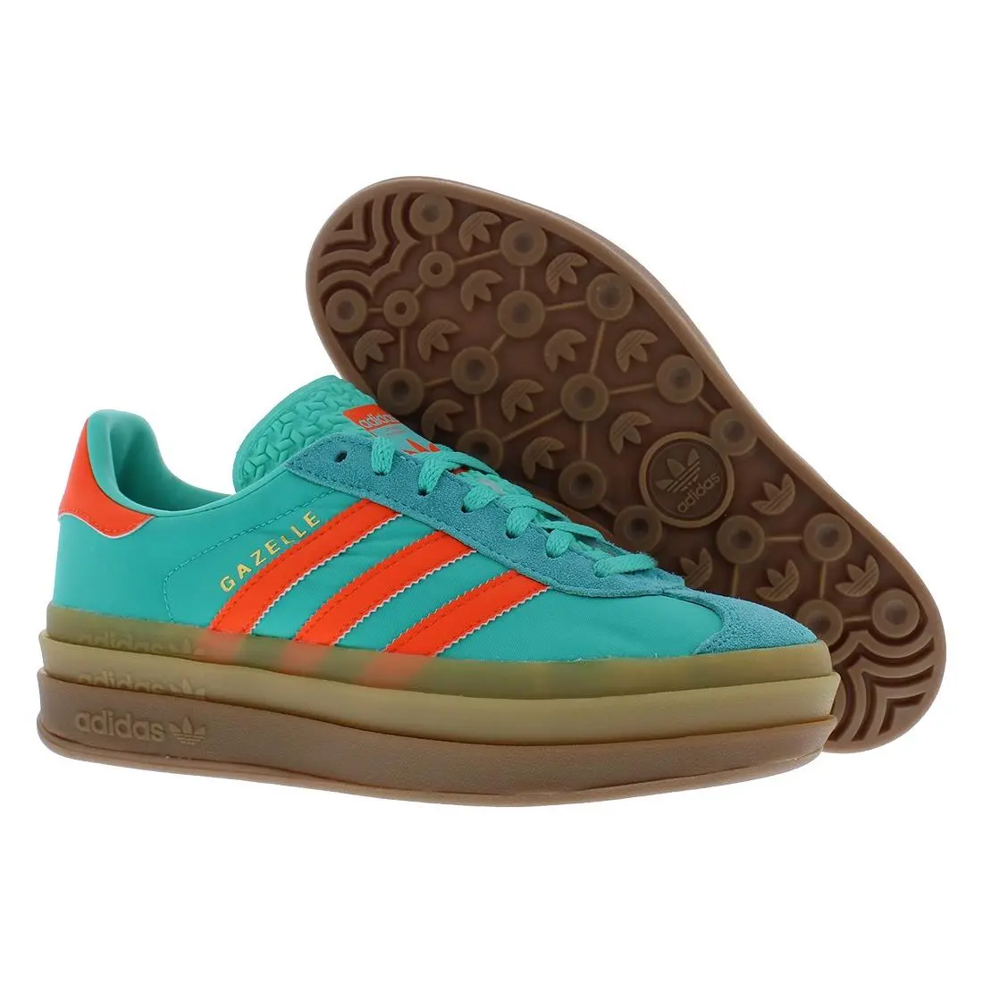 Adidas Gazelle Bold Womens Shoes Size 6.5 Color: Mint Rush/impact Orange/mint