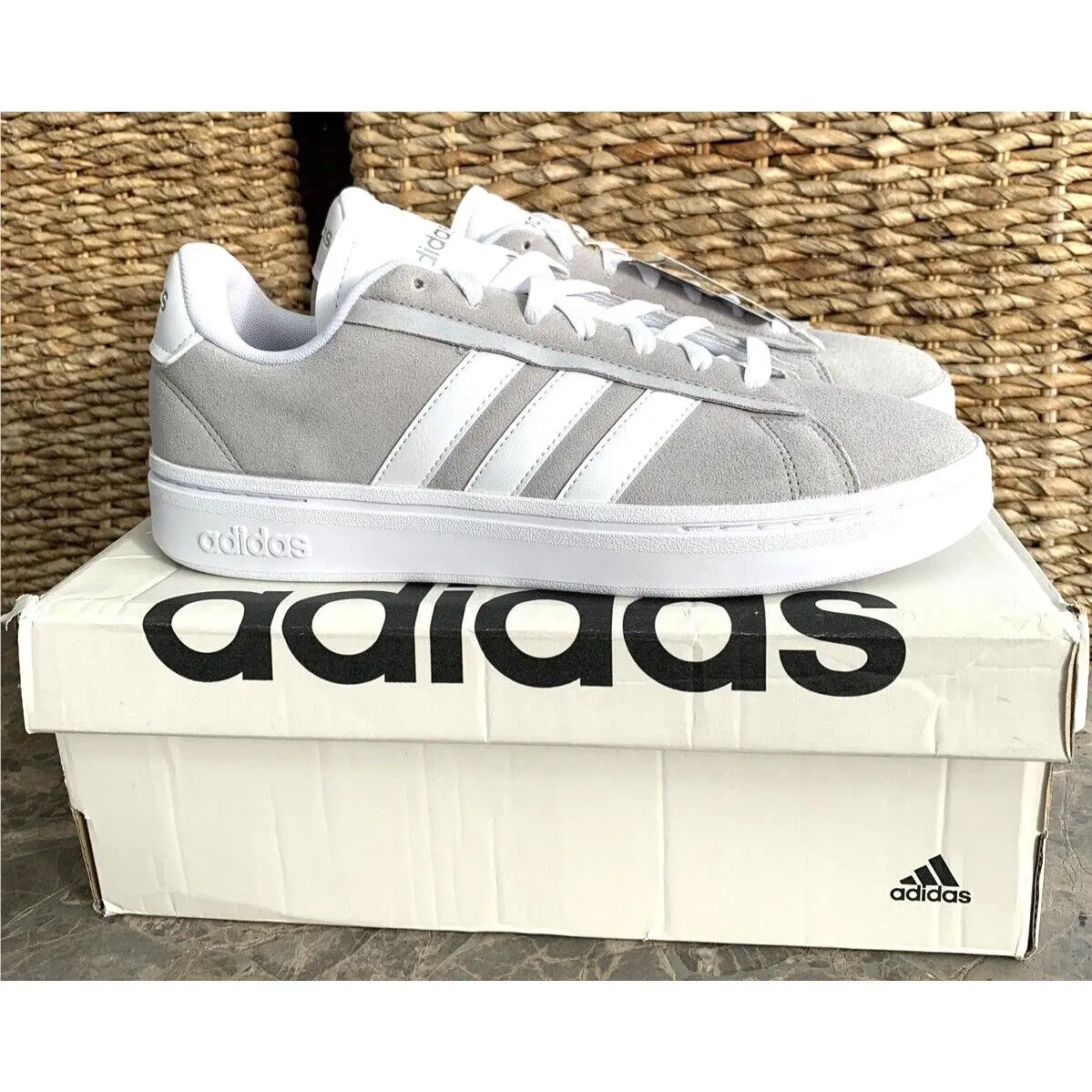 Grand Court Alpha Sneaker Grey White Women’s Sz 11 Couldfoam Comfort by Adidas