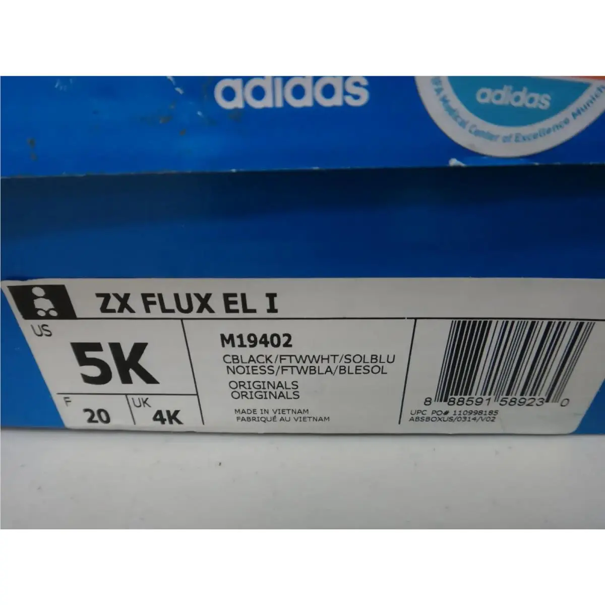 Adidas shoes - ZX Flux EL I - Flux - M19402 - Core Black/Running White/Solar Blue 4