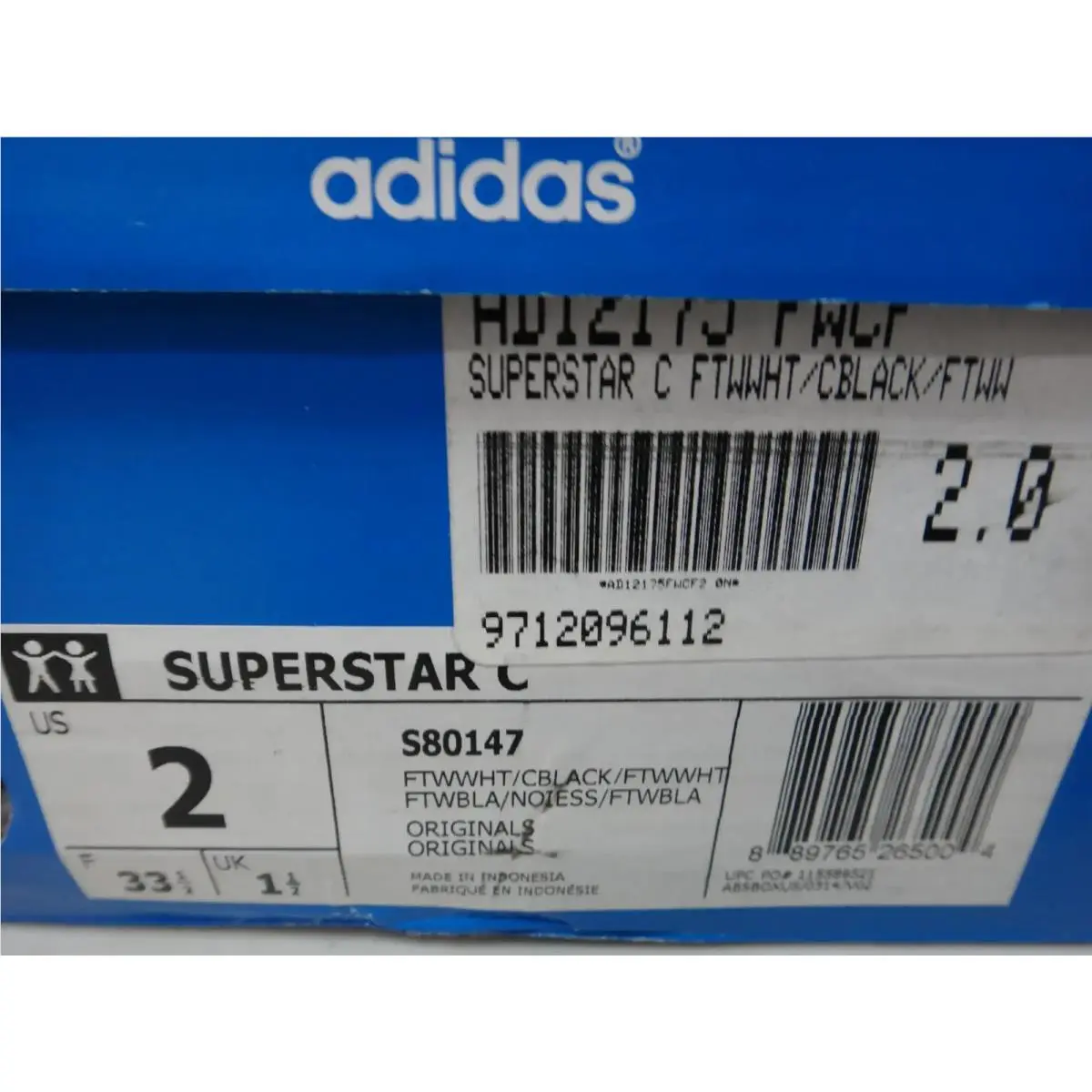 Adidas shoes - Superstar C - Superstar - Black / White 1