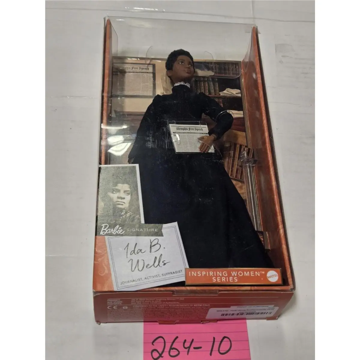 Barbie Ida B. Wells 12in Inspiring Women Fashion Doll Mattel Toy