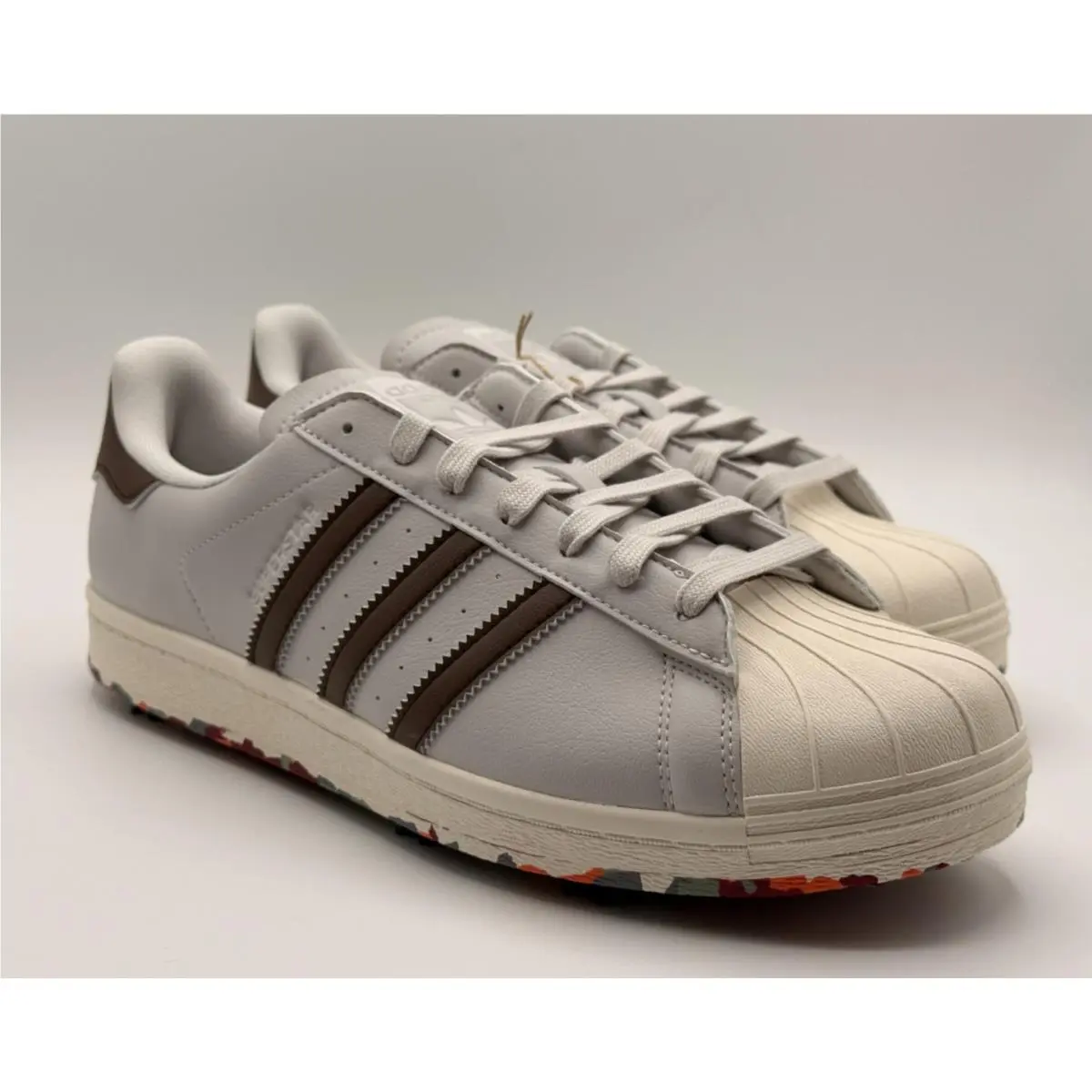 Adidas shoes - adidas Superstar Golf - Superstar Golf - Grey One / Off White / Brown (Multi Camo Sole) 0