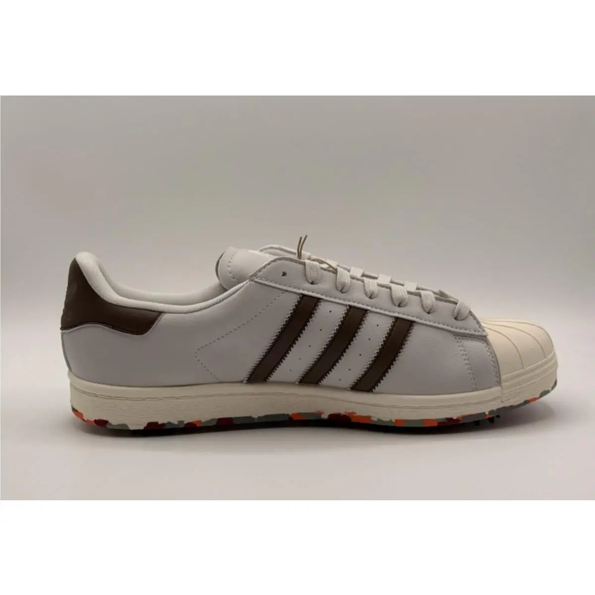 Adidas shoes - adidas Superstar Golf - Superstar Golf - Grey One / Off White / Brown (Multi Camo Sole) 1