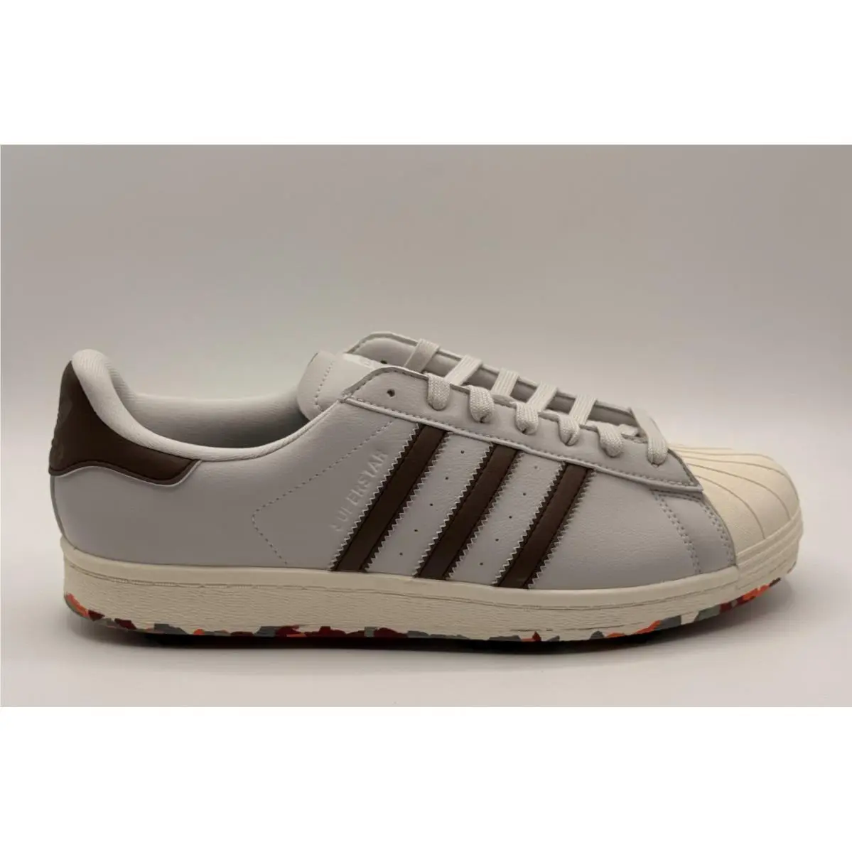 Adidas shoes - adidas Superstar Golf - Superstar Golf - Grey One / Off White / Brown (Multi Camo Sole) 3