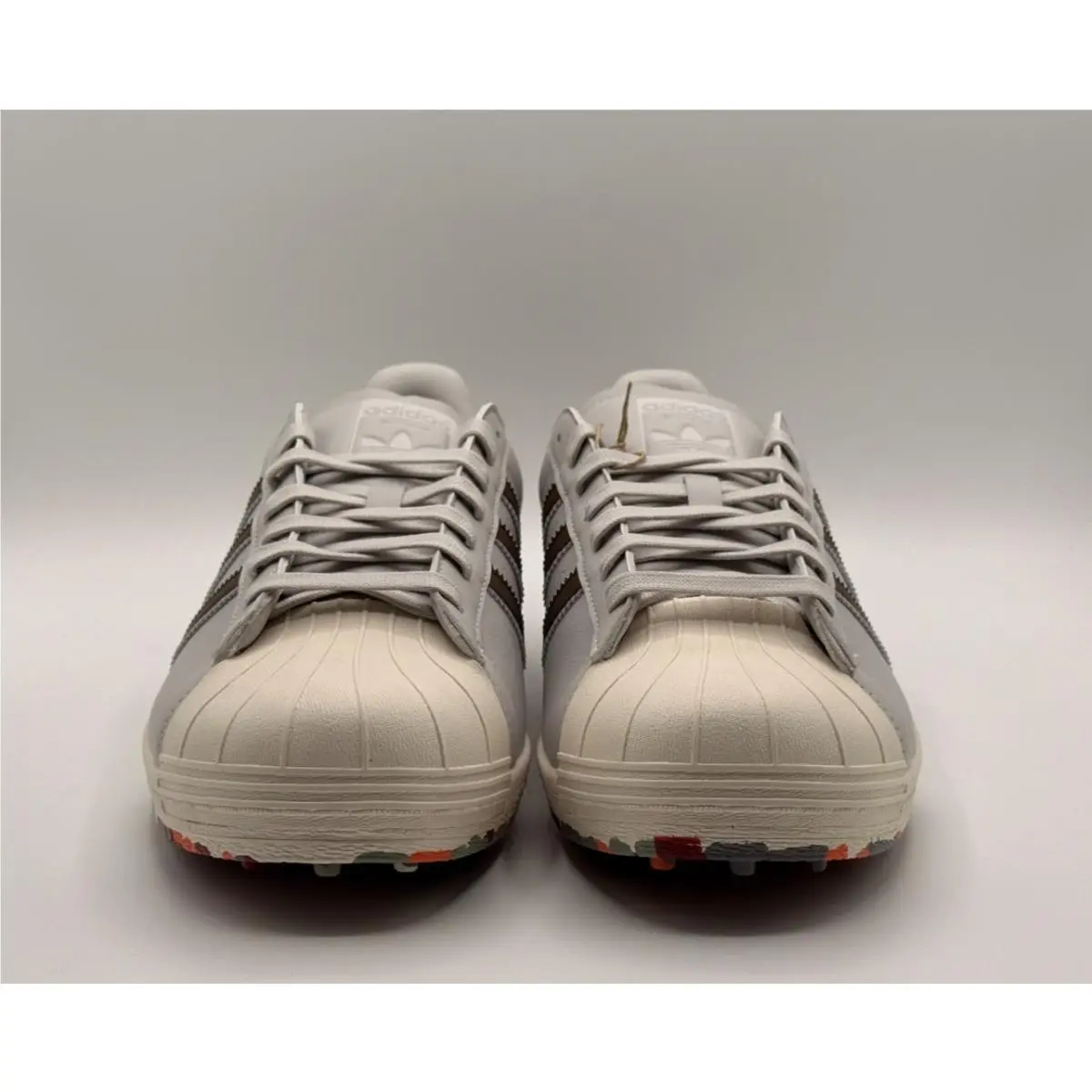 Adidas shoes - adidas Superstar Golf - Superstar Golf - Grey One / Off White / Brown (Multi Camo Sole) 4