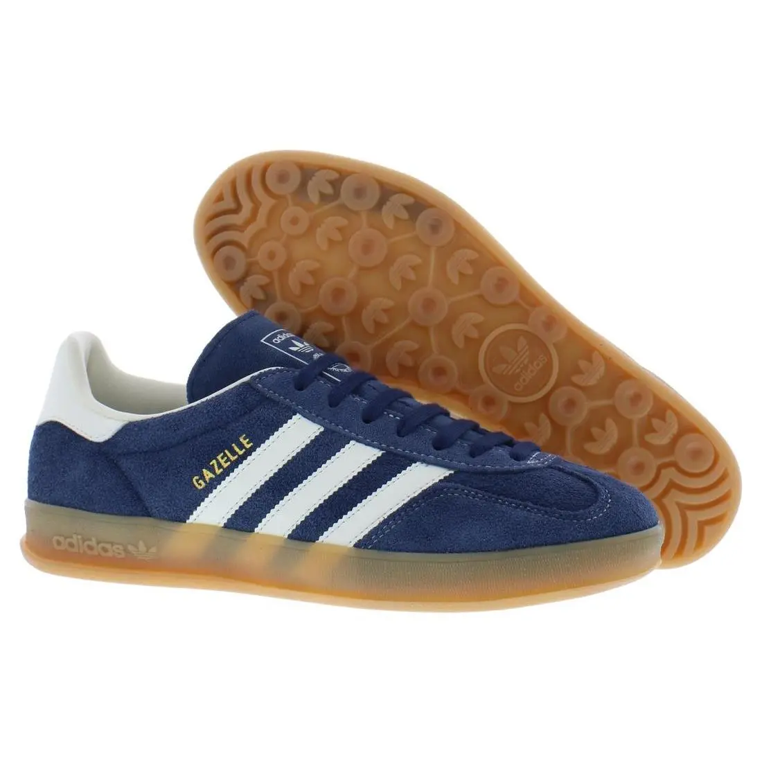 Adidas Gazelle Indoor Mens Shoes Size 7 Color: Night Indigo/off White/gold - Night Indigo/Off White/Gold Metallic, Main: Blue
