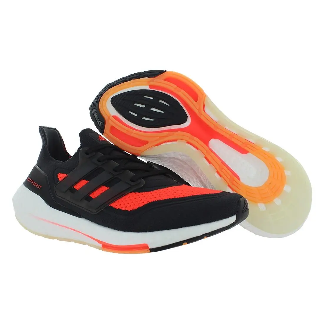 Adidas Ultraboost 21 Mens Shoes Size 8 Color: Carbon/core Black/solar Red