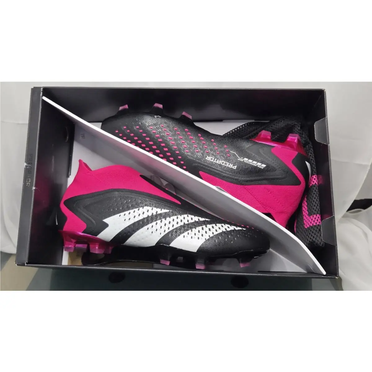 Adidas Predator Accuracy.2 FG Soccer Cleats Black Pink GW4586 Men`s Sz 10