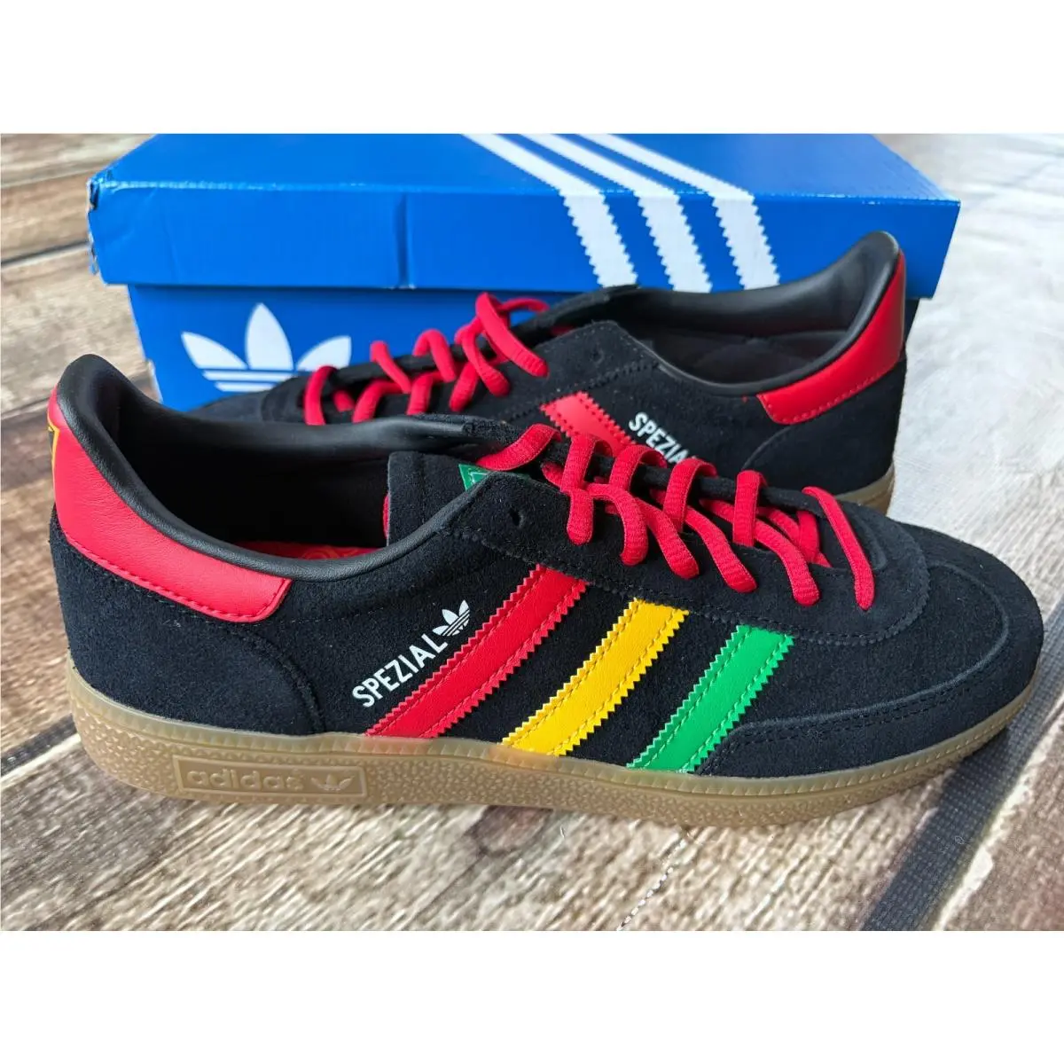 Adidas Handball Spezial Jamaica Black Gum Soccer Multi Mens 9.5