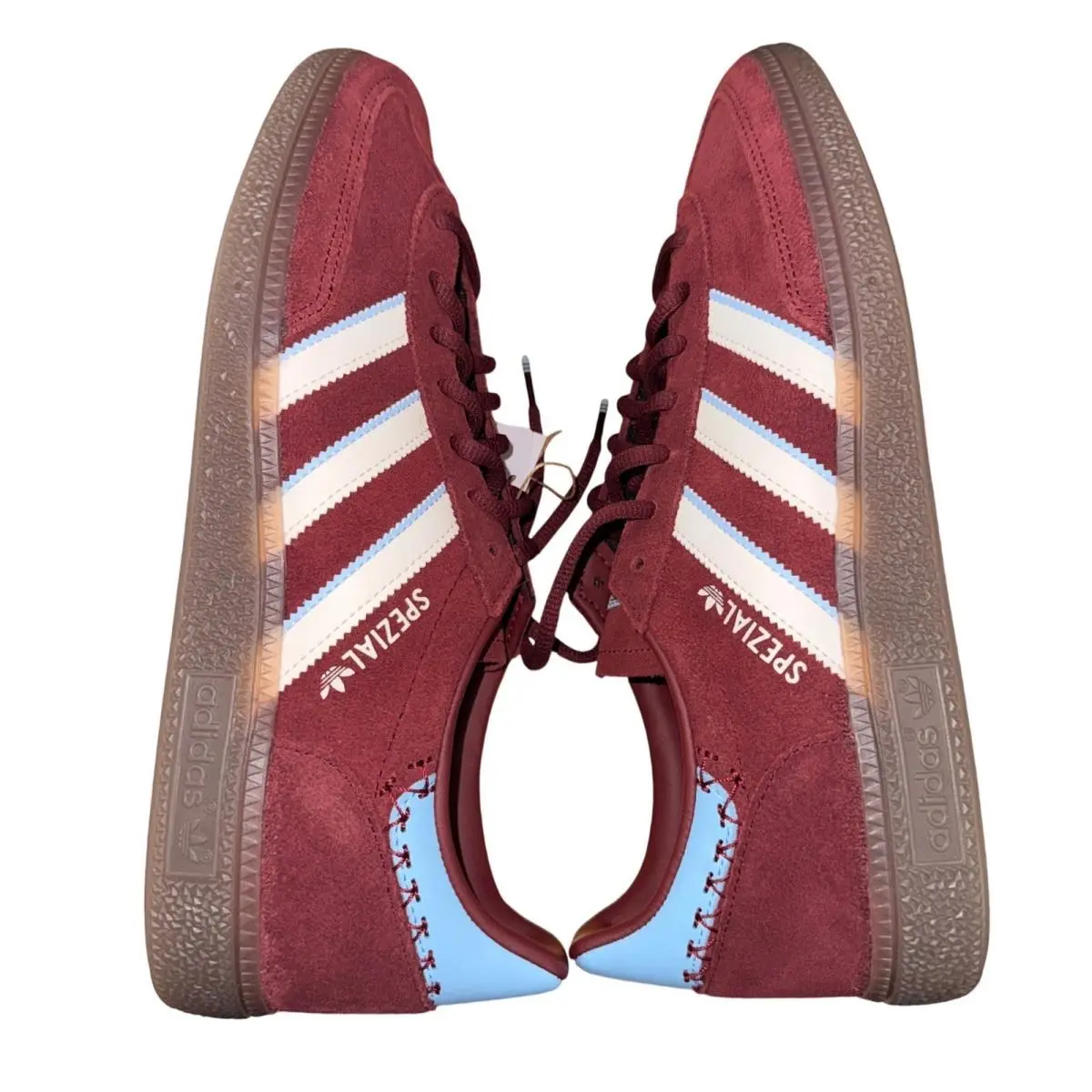 Handball Spezial Chevron Stitch Pack Mens 10 Sneakers Burgundy JS5042 by Adidas