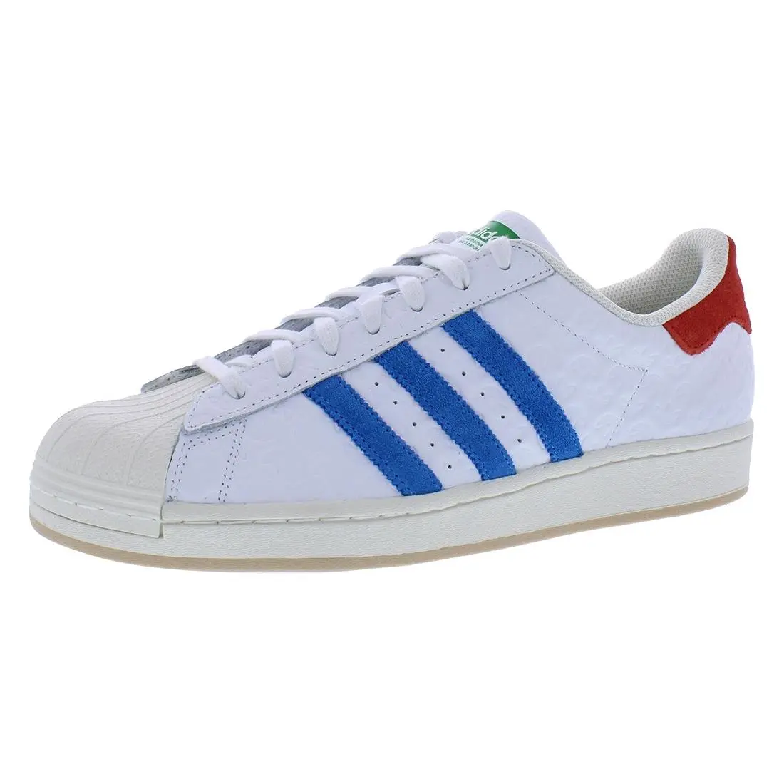 Adidas Superstar Mens Shoes Size 14 Color: Footwear White/bright Blue/red