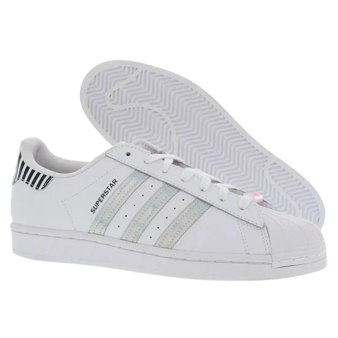 Adidas Superstar Leather Womens Shoes Size 7 Color: White/true Pink/core Black