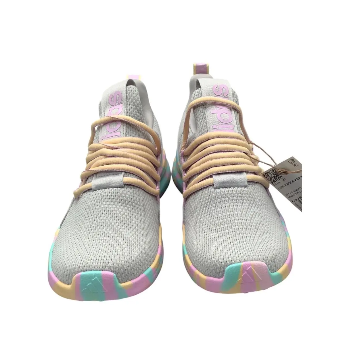 Adidas Lite Racer Adapt 7.0 Womens Grey Pink Multi Color Slip On Sneakers KI9256 - Multicolor