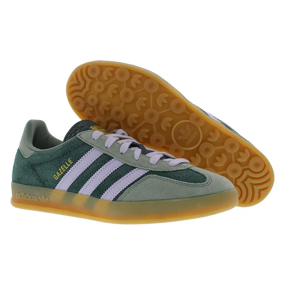 Adidas Gazelle Indoor Mens Shoes Size 8 Color: Mineral Green/silver Dawn