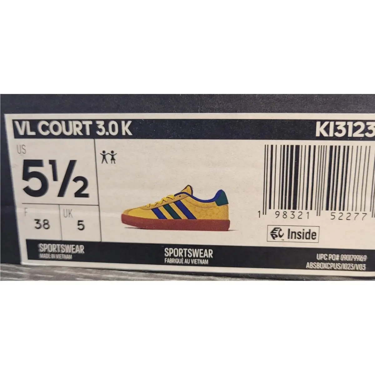 Adidas shoes - adidas VL Court 3.0 K - Yellow 8
