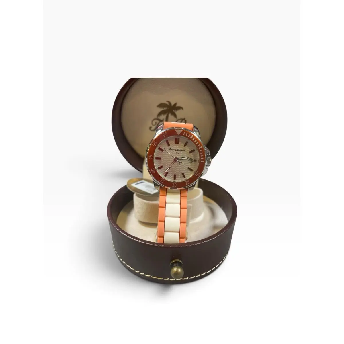 Tommy Bahama Sport Women Watch 3010011686 Rubber Watchband Mother Of Pearl Dial