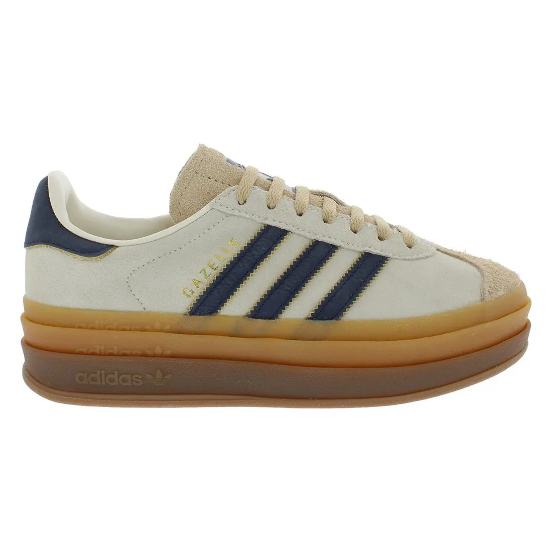 Adidas Gazelle Bold Womens Shoes Size 11 Color: Taupe/navy/tan