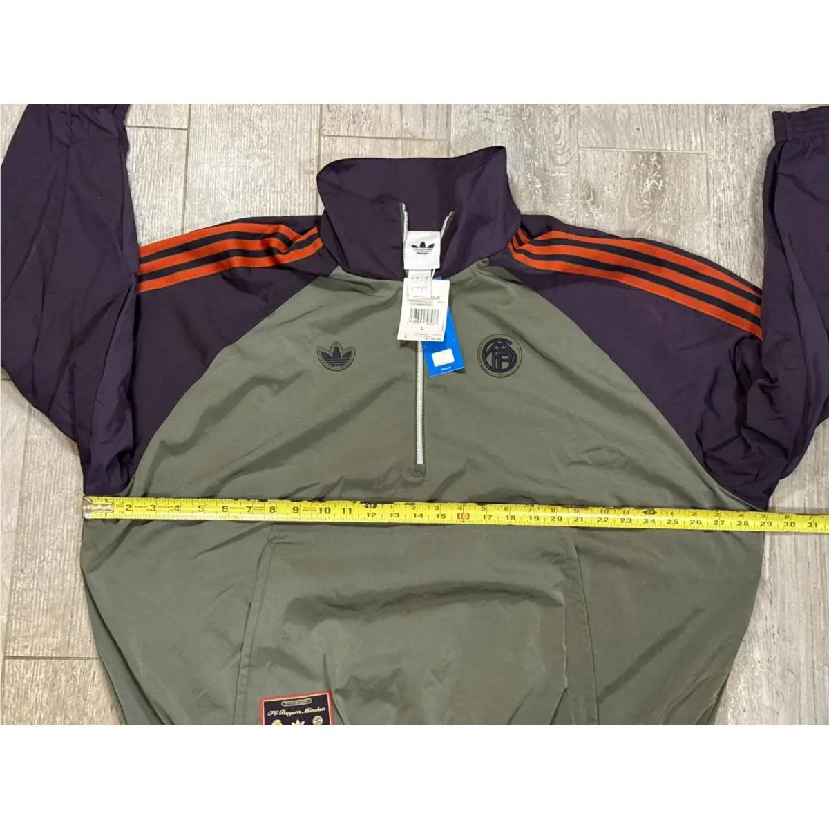 Adidas clothing - adidas FC Bayern Icon Half-Zip - JN0112 - Green, Secondary: Black, Orange, Purple 12