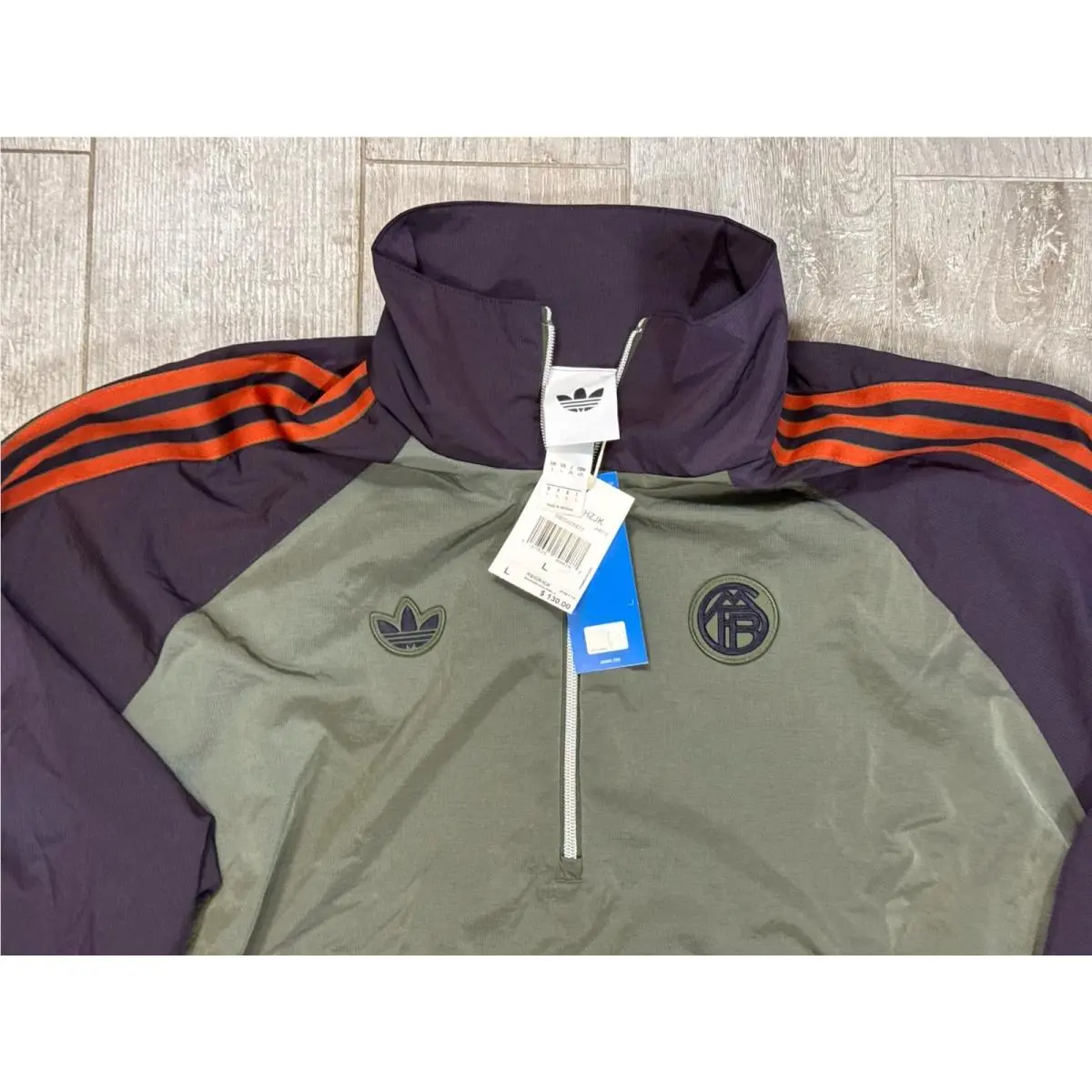 Adidas clothing - adidas FC Bayern Icon Half-Zip - JN0112 - Green, Secondary: Black, Orange, Purple 0