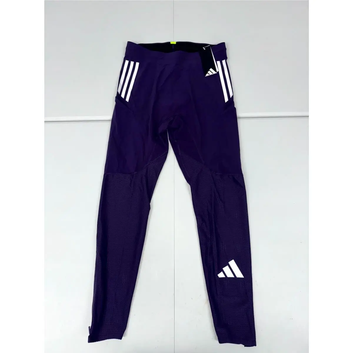Adidas Adizero 2025 PE Pro Elite Promo Tights Men Medium Purple Ankle Zip JW3373