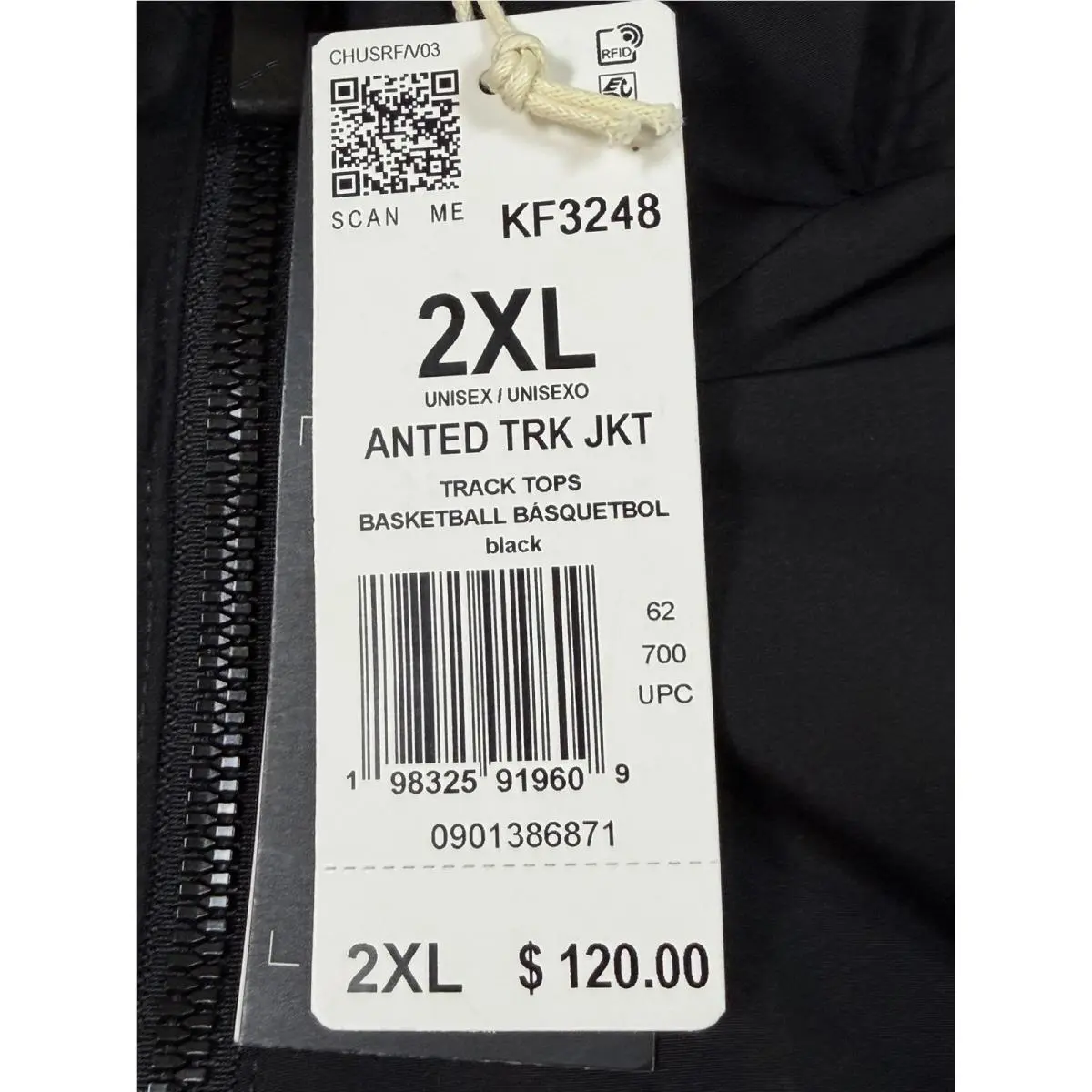 Adidas clothing - adidas Anted Trk Jkt - Anted Trk Jkt - KF3248 - Black, White 1