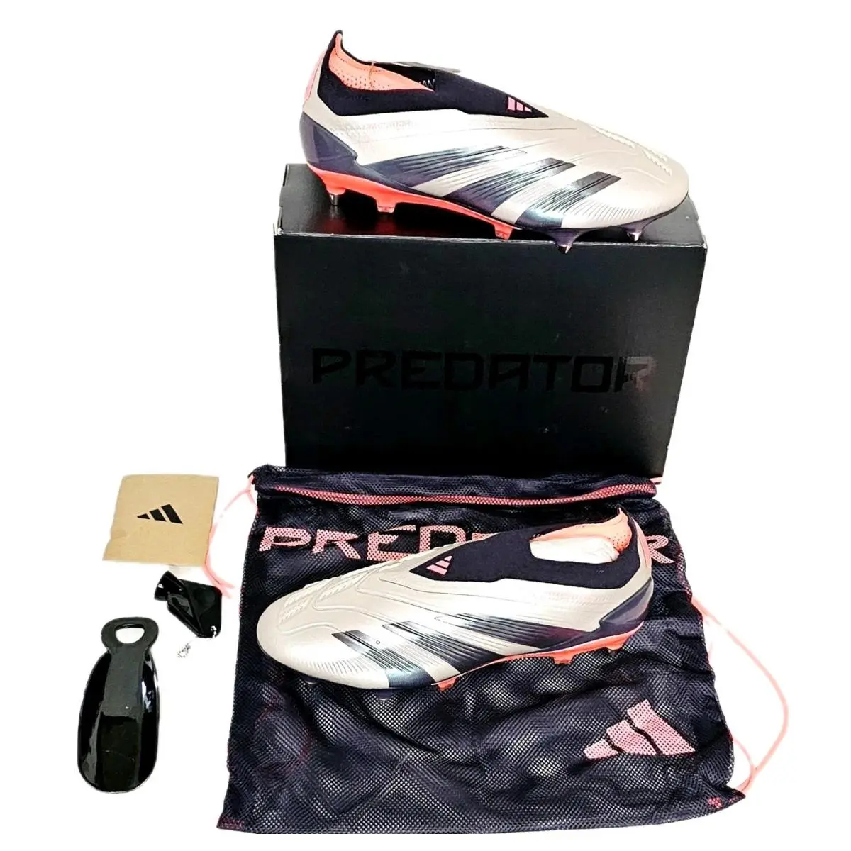 Predator Elite FG LL Laceless Soccer Cleats Vivid Horizon Men Size 11 by Adidas