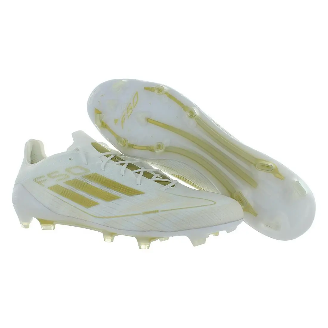Adidas F50 Elite Firm Ground Unisex Shoes Size 13 Color: Footwear White/gold