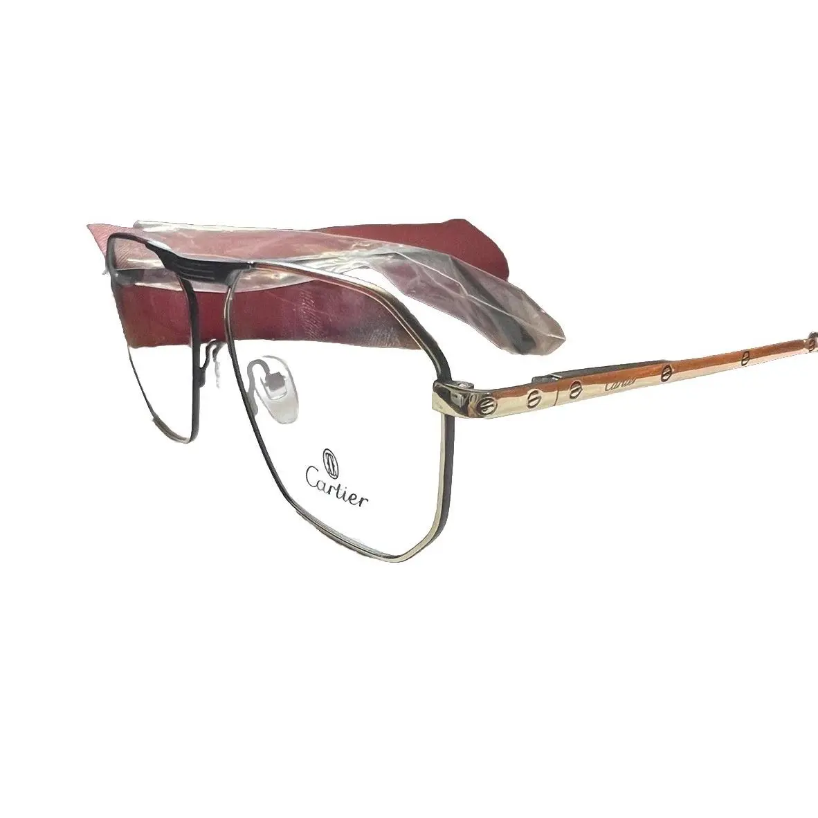 Cartier 54,16,143 Eyeglasses Frame 54 16 143. Golden Unisex Price V Nice Quality