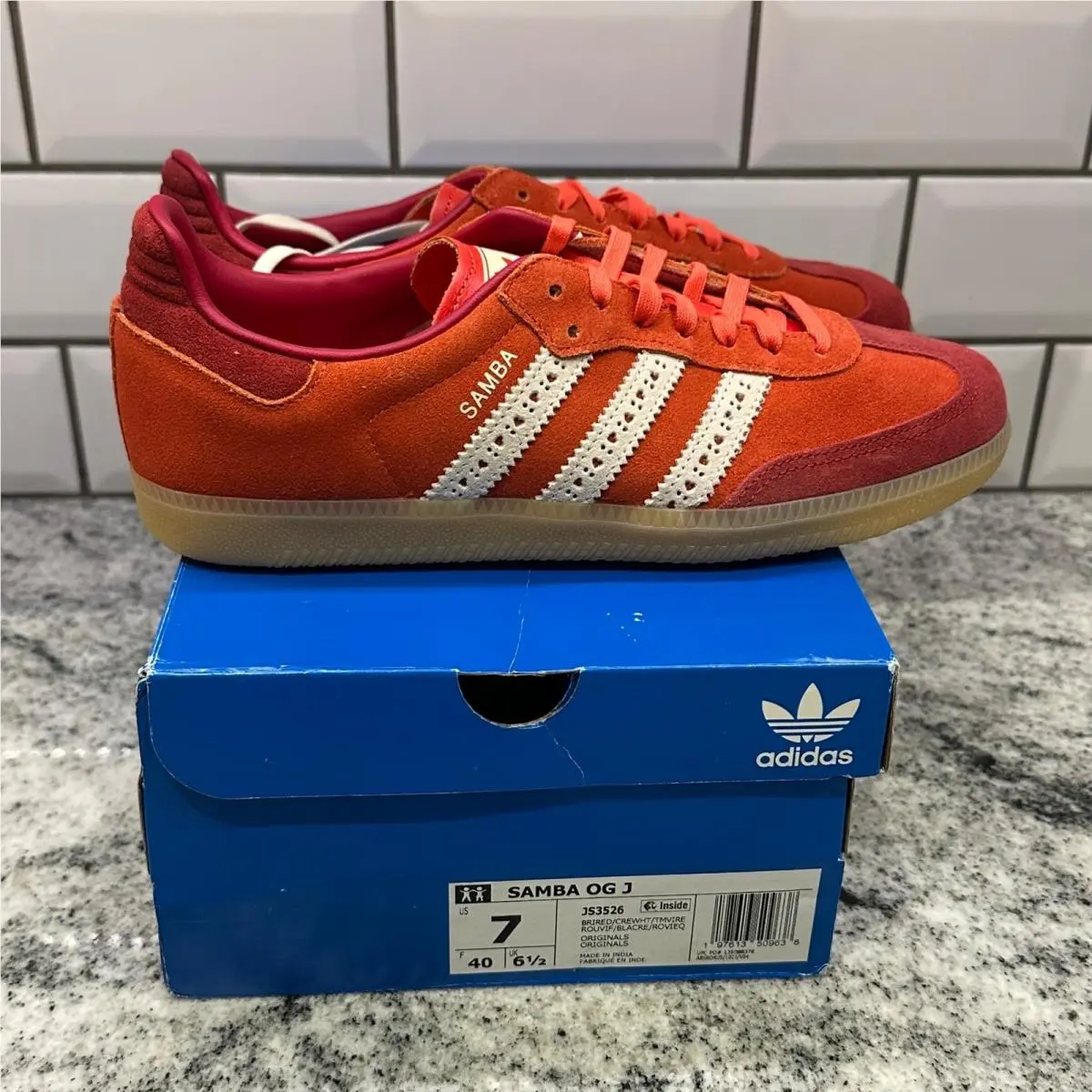 Adidas shoes - Samba OG J - Samba - Red 6